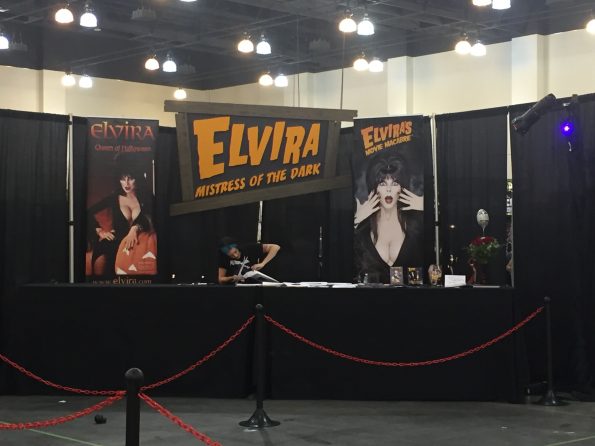 Elvira was the host for the event, and you could pay to have your picture taken with her! 