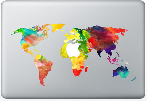 world-map-decal travel gift
