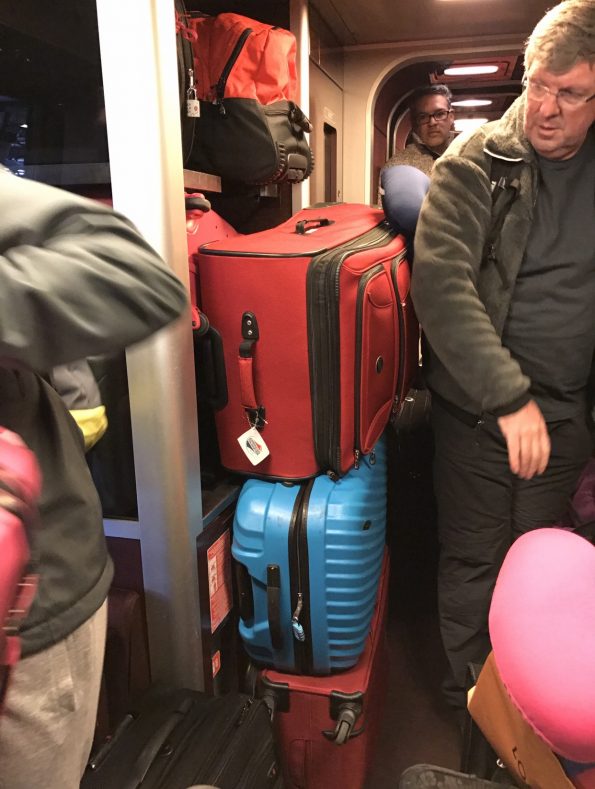 Amsterdam train luggage