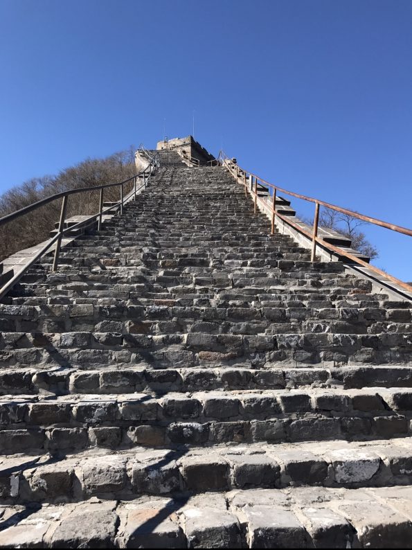 going up the great wall of china