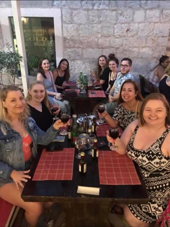 Croatian Food Guide girls trying wine